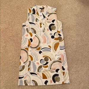 Lafayette 148 New York Multicolor Abstract Dress